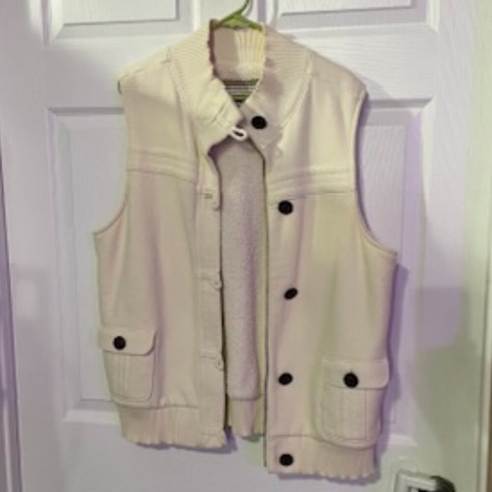 Cream colored lined vest - size XXL
